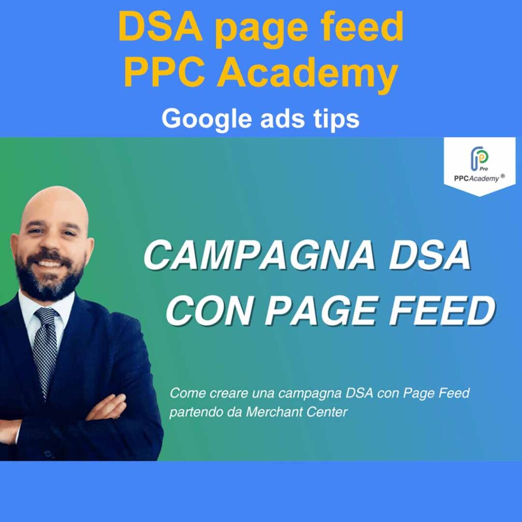 come creare una campagna dsa partendo dal feed di merchant center