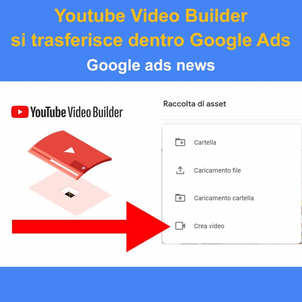 youtube video builder si trasferisce dentro google ads