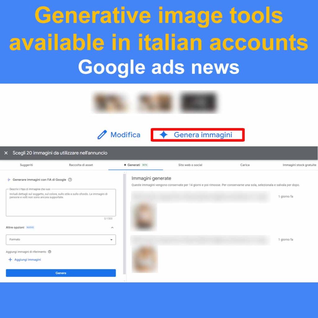 strumento di generazione di immagini con ai sugli account italiani