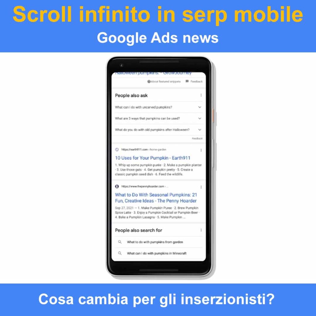 arriva lo scroll infinito in serp mobile