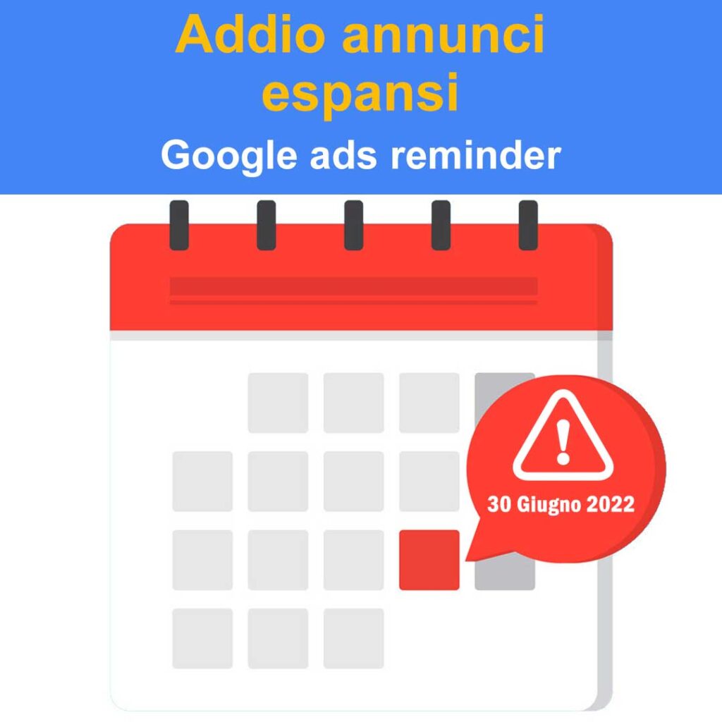 30 giugno, addio annunci espansi