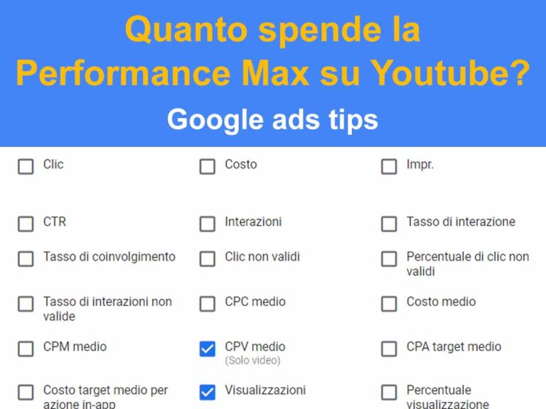spesa youtube su pmax