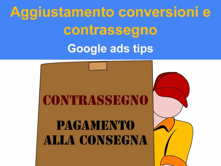 aggiustamento valore conversioni ecommerce