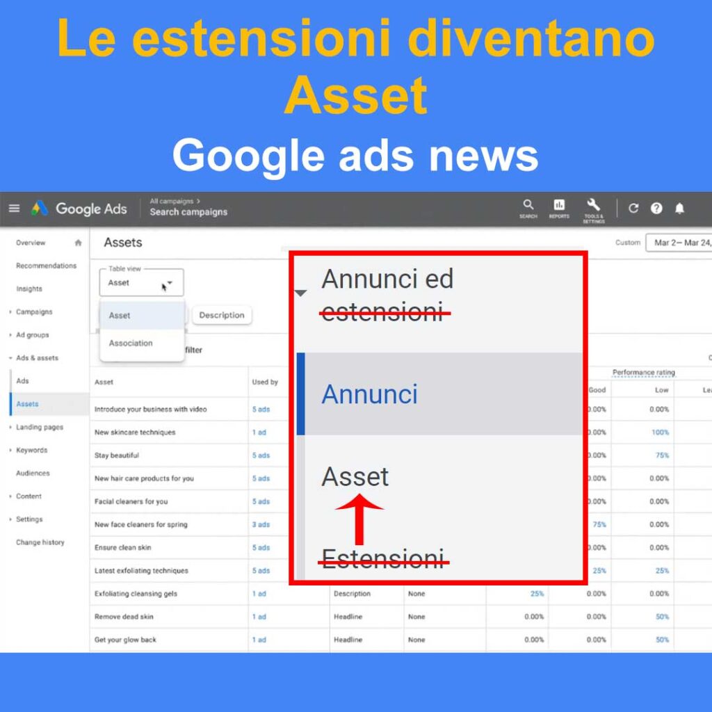 Le estensioni diventano asset